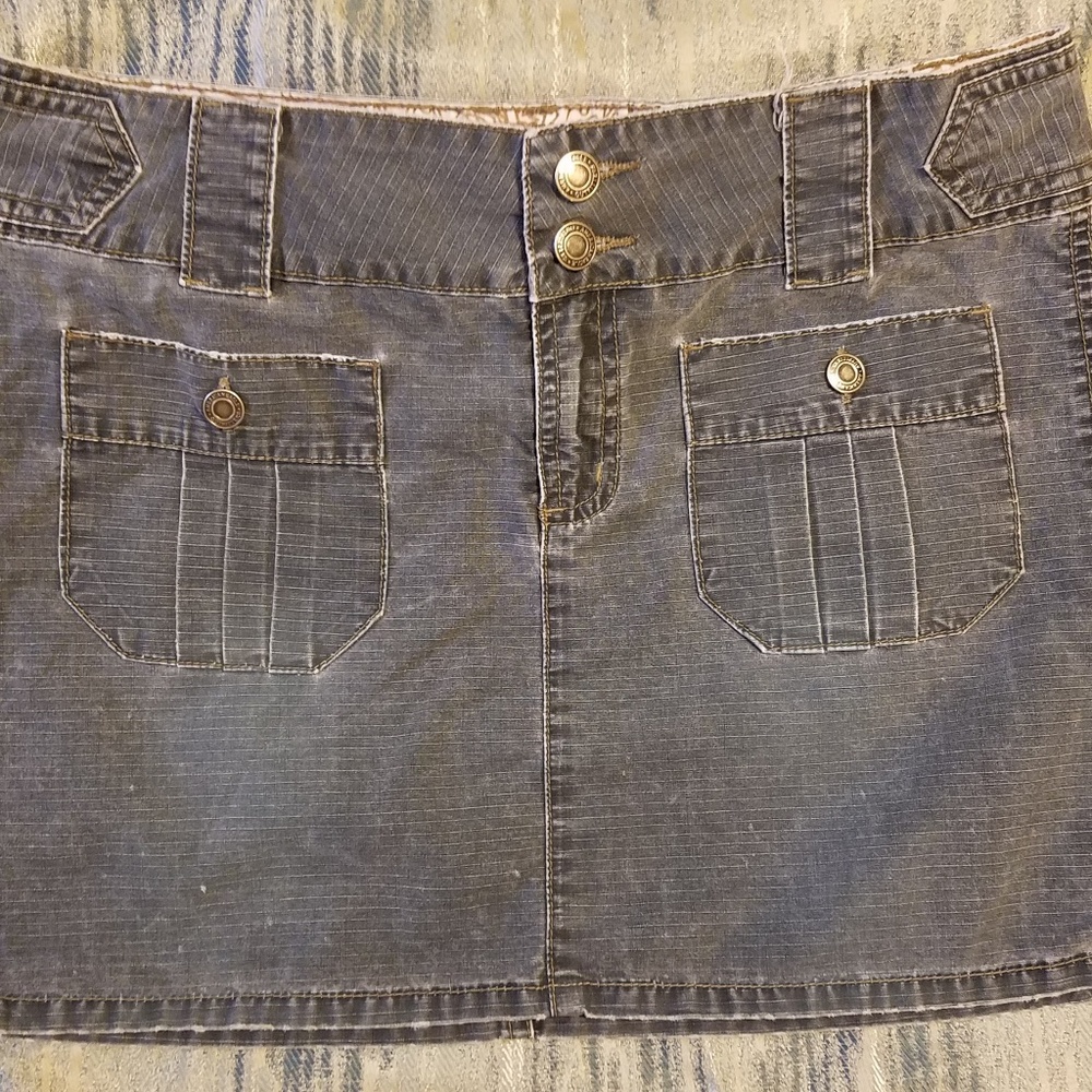 Denim mini skirt